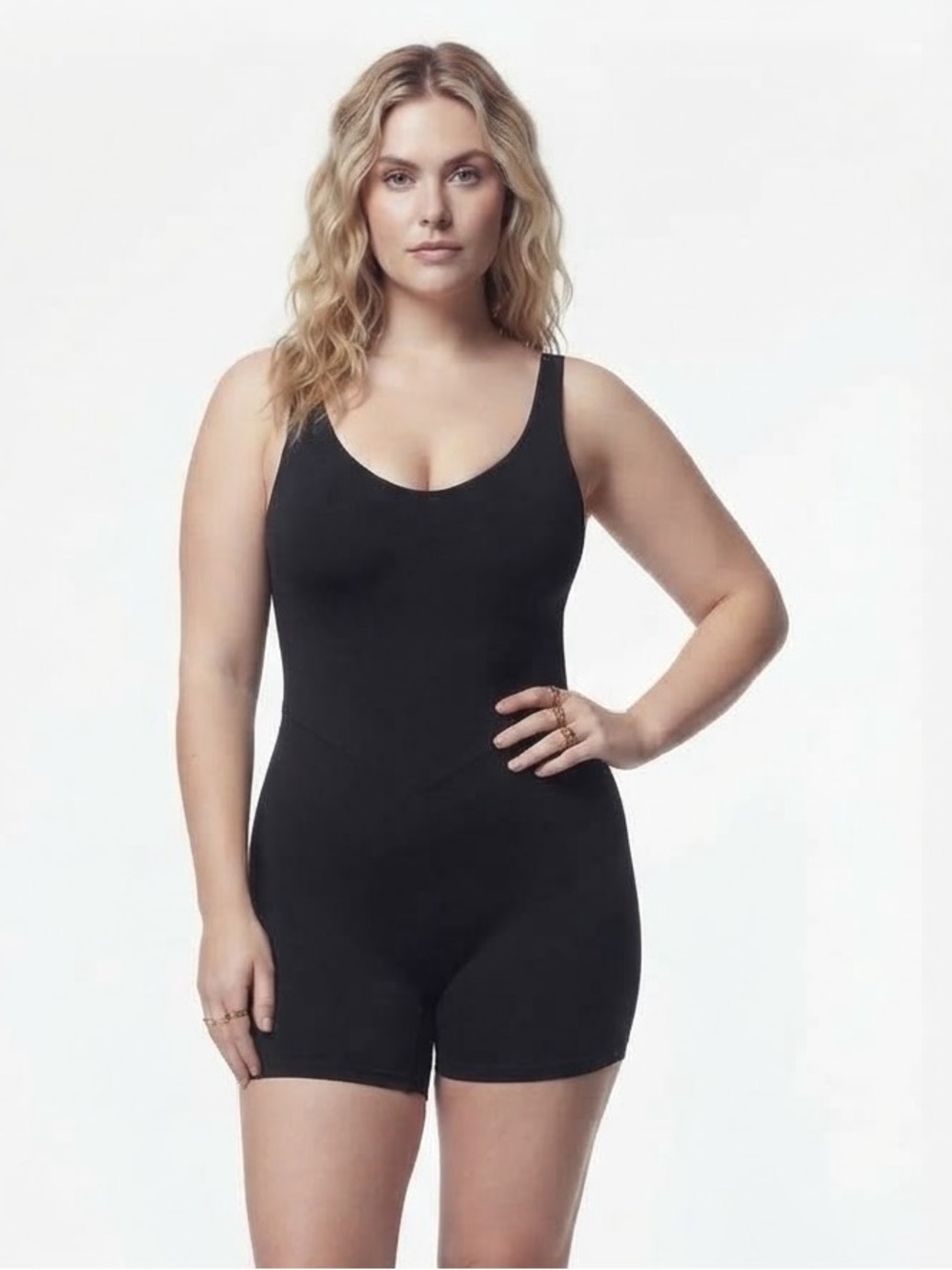 BANDIER Women’s V-Neck Tempo Short Catsuit In Black